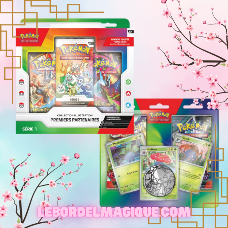 LOT DuoTripack : Coffret Premiers Partenaires - Série 1 + Duopack Pokémon Mystherbe, Ortide et Rafflesia