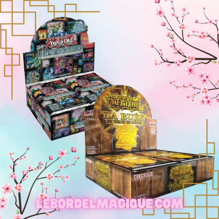 Lot Yu-Gi-Oh! 1 Display "La ruée Quart de siècle" RA04 + 1 Display "Le Labyrinthe du Maître" MZTM