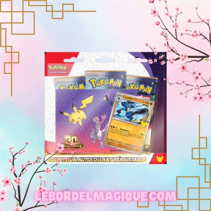 Coffret collection autocollant réajustable Pokémon 30 ans