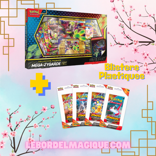 Lot Coffret Pokémon Premium Méga-Zygarde EX + ArtSet EV08 Blisters Plastiques