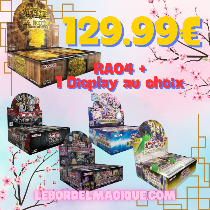 Lot de 2 displays Yu-Gi-Oh! : 1 Display RA04 La Ruée du Quart de Siècle + 1 Display parmis la liste!