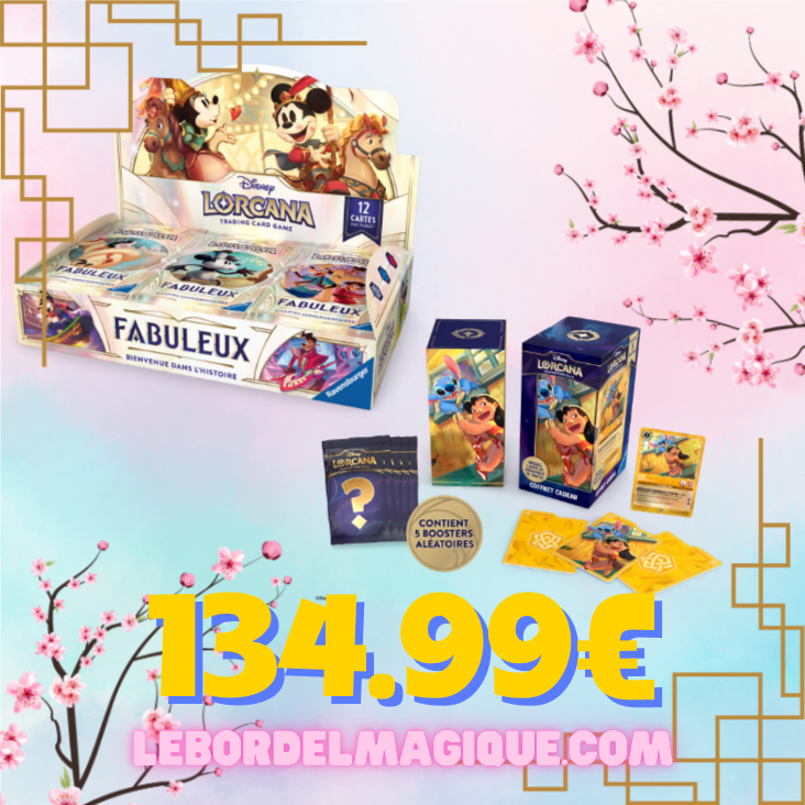 Lot Display Lorcana FABULEUX set 9 + Coffret Cadeau Lorcana Lilo
