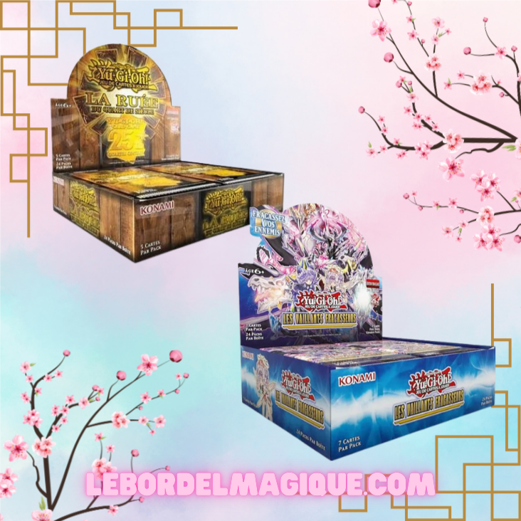 Lot de 2 displays Yu-Gi-Oh! : 1 Display RA04 La Ruée du Quart de Siècle + 1 Display parmis la liste!