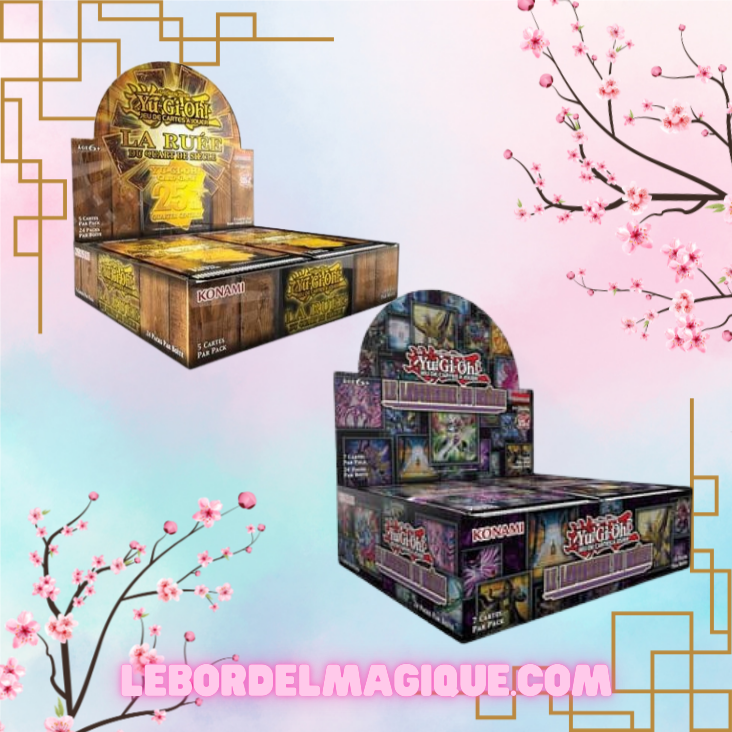 Lot de 2 displays Yu-Gi-Oh! : 1 Display RA04 La Ruée du Quart de Siècle + 1 Display parmis la liste!