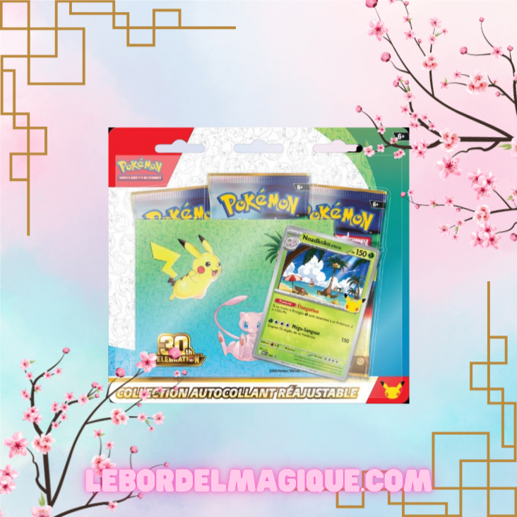 Coffret collection autocollant réajustable Pokémon 30 ans