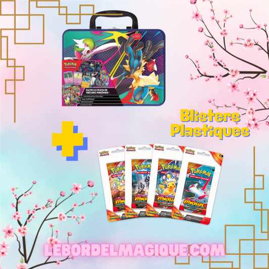 Lot Valisette Pokemon : Coffret de collection 2025 + ArtSet EV08 Blisters Plastiques