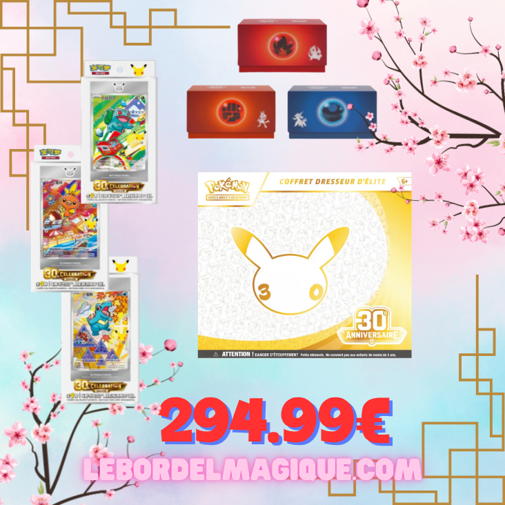 Lot 2 : ETB 30th FR + 3 ETB Energy + 3 coffret 1st partners